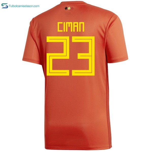 Camiseta Belgica 1ª Ciman 2018 Rojo